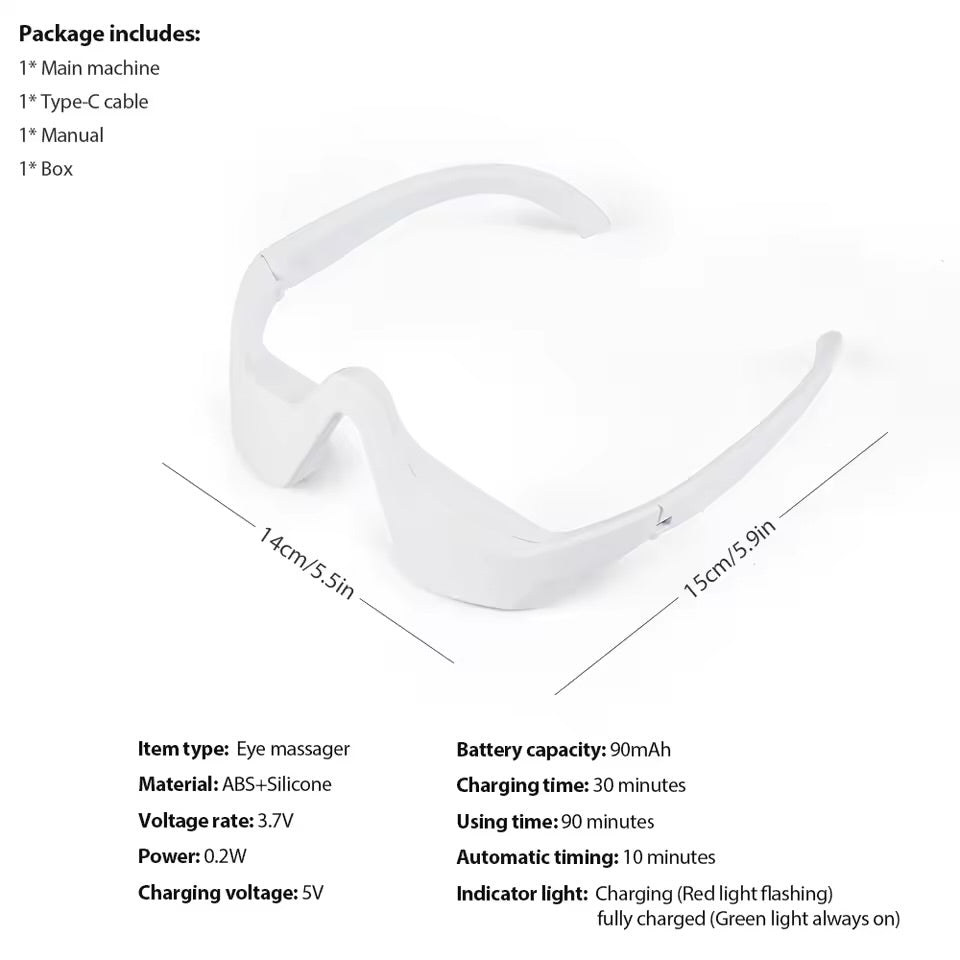 Red Light Eye Care Massage With Gel Patch For Treatment Under Eye Wrinkle Improvement Dark Circles