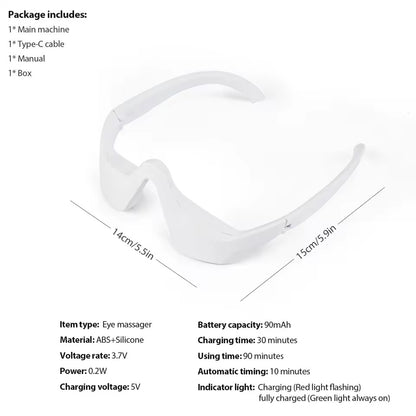 Red Light Eye Care Massage With Gel Patch For Treatment Under Eye Wrinkle Improvement Dark Circles