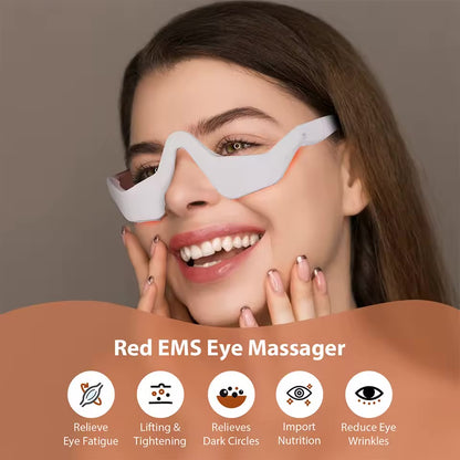 Red Light Eye Care Massage With Gel Patch For Treatment Under Eye Wrinkle Improvement Dark Circles