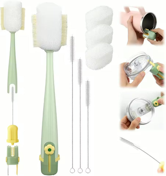 5-in-1 Multifunctional Bottle Brush Set with Straw Cleaners for Tumbler Cups and Kitchen Accessories