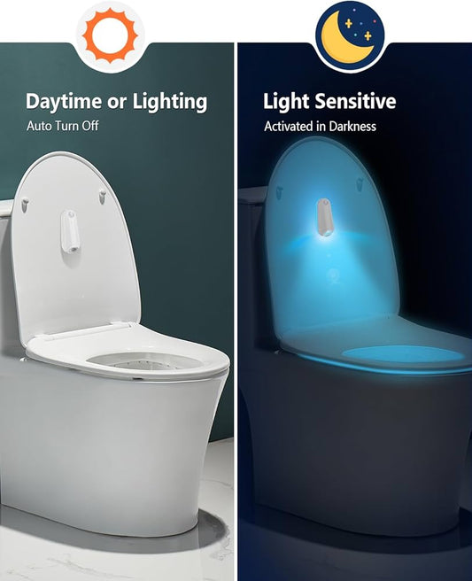 Toilet Night Light Motion Sensor Light Toilet Bowl Light RGB 7Color Changing For Bathroom Decoration LED Rechargeable LED Light