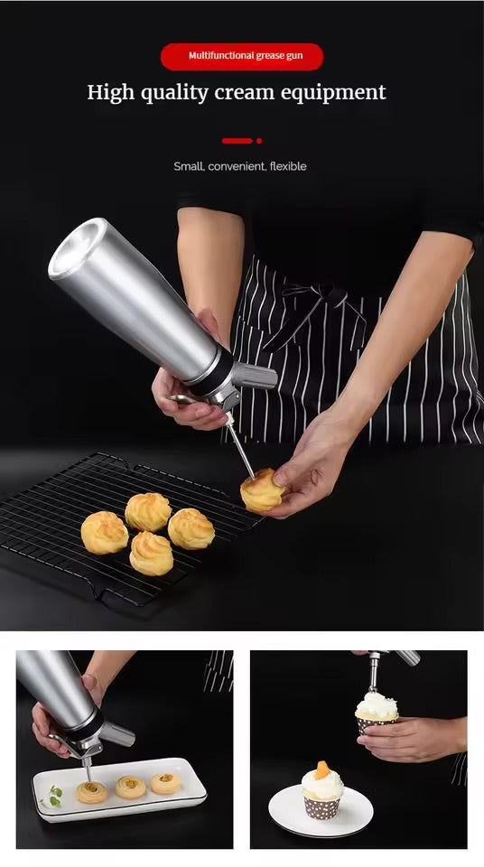 Professional Stainless Steel Whipped Cream Dispenser – 1000 mL