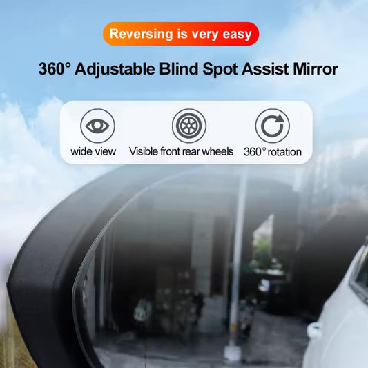2Pcs Car Blind Spot Rear View Mirror 360° Rotation