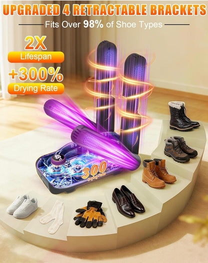 Cross-Border Retractable Shoe Dryer Household Smart Touch Screen Timed Shoe Dryer Foldable Shoe Dryer Shoe Warmer Dryer